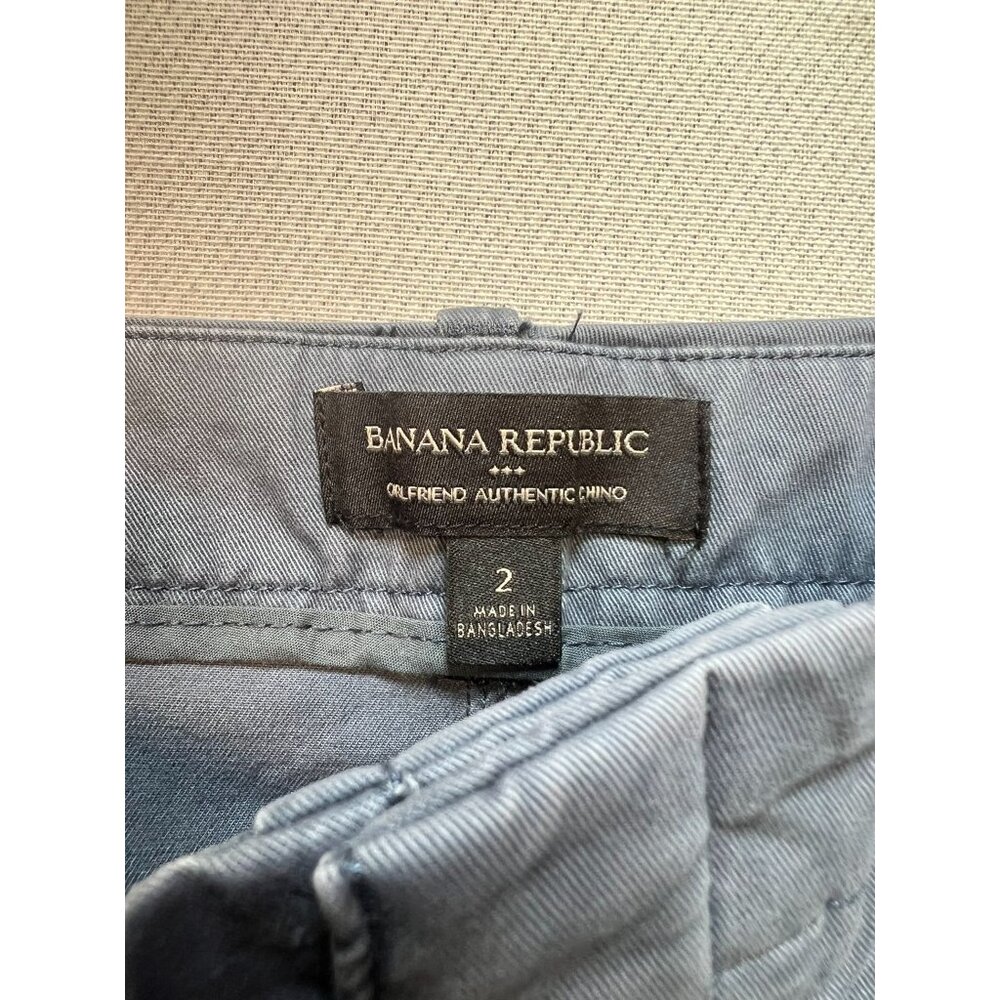 Banana Republic Womens Authentic Girlfriend Chino Pants Size 2 Teal Blue Outdoor - Picture 3 of 11